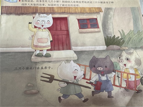 语言：三只小猪盖房子