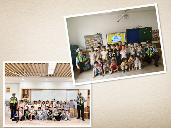 石塘湾中心幼儿园：交警进校…